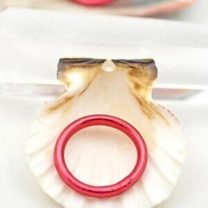 Thai Buddhist Temple Kumlai Stackable Ring – Poppy Red